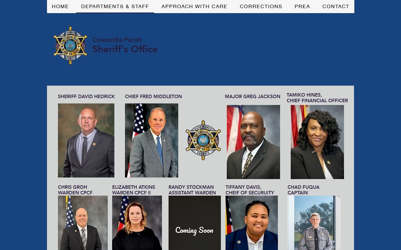 Concordia Parish Clerk of Court records with sheriff department context