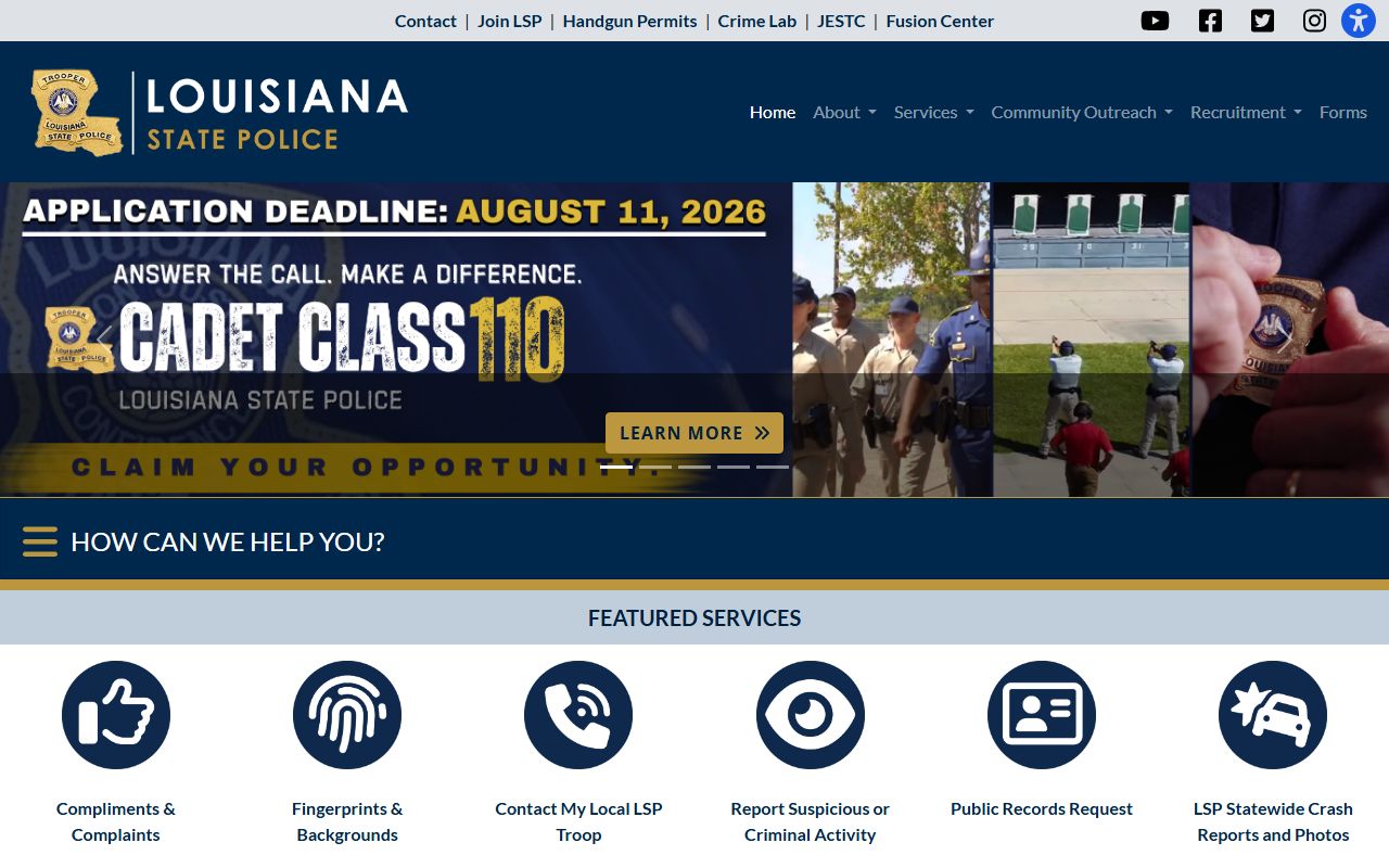 Concordia Parish arrest records Louisiana State Police public records request source