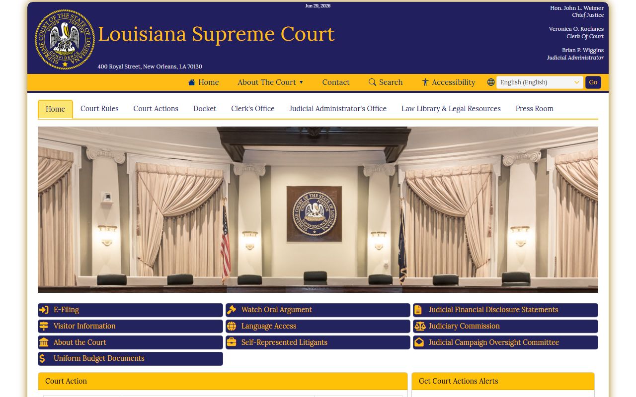 Concordia Parish court records Louisiana Supreme Court official site