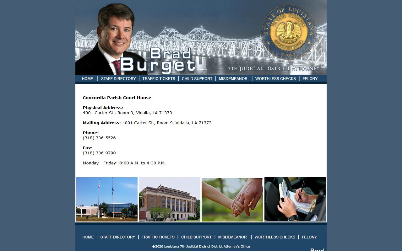 Concordia Parish District Court 7th Judicial District Attorney Concordia office page