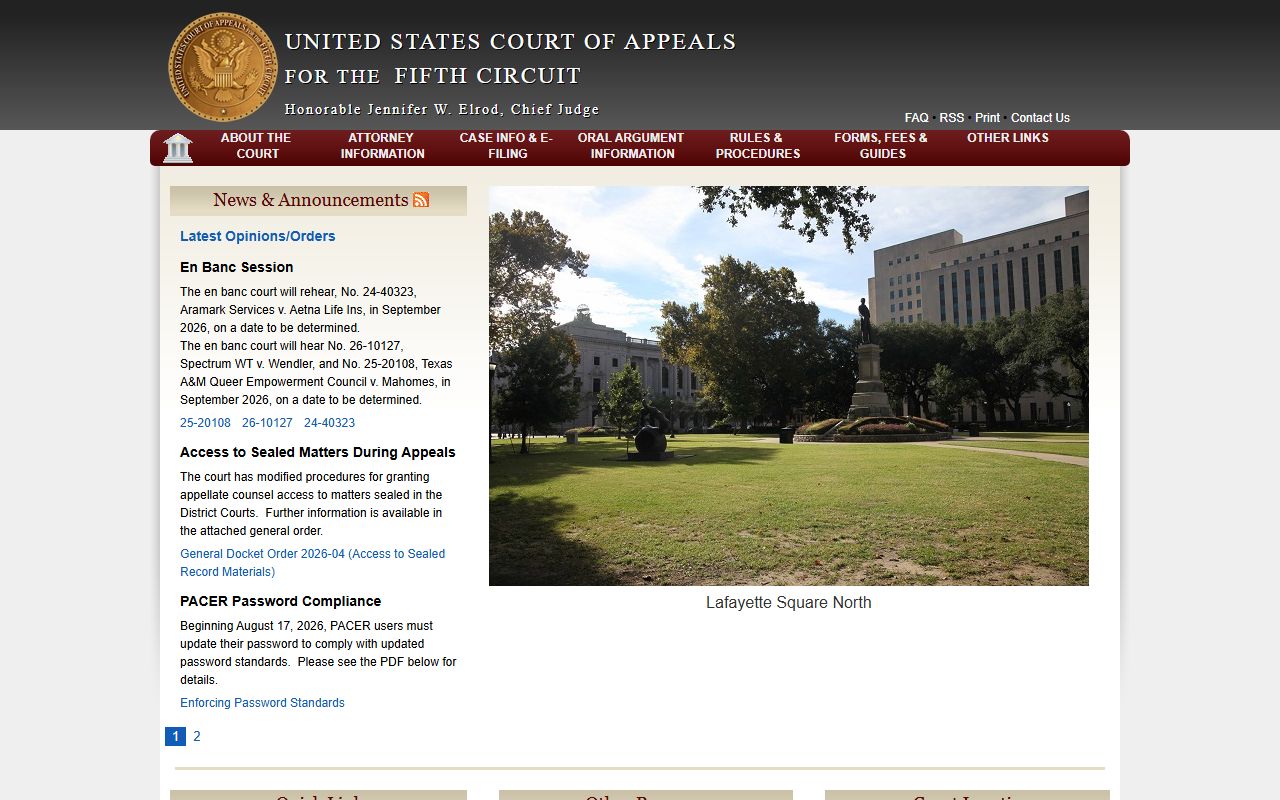 Concordia Parish marriage and divorce records federal appellate court reference