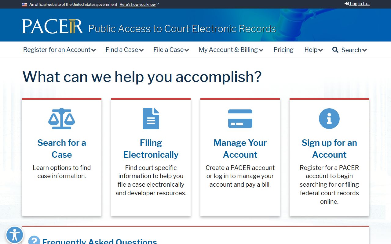Concordia Parish warrant records PACER federal case search source
